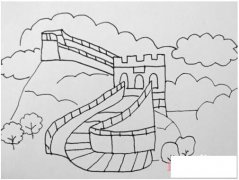 小学生简单万里长城的画法简笔画简单漂亮