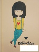 微笑的女孩简笔画