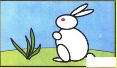 小学生彩色兔子简笔画图片