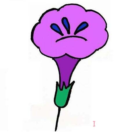 简单牵牛花的画法步骤图 涂色喇叭花简笔画图片