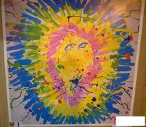 创意儿童画作品,森林之王狮子