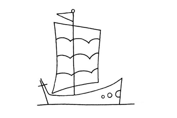 帆船简笔画图片大全