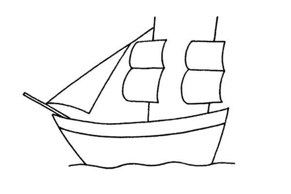 帆船简笔画图片大全
