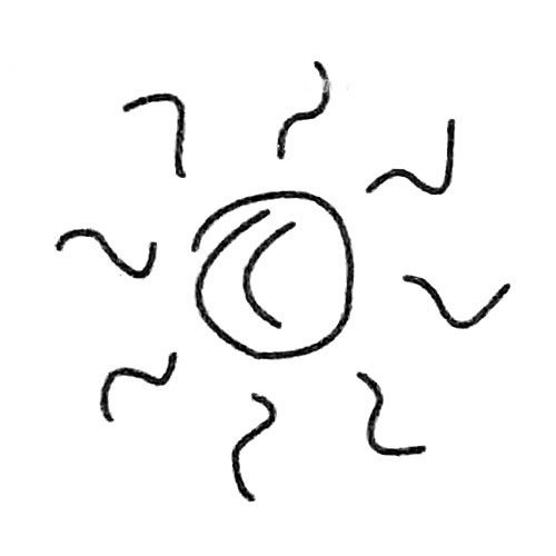 太阳简笔画图片大全