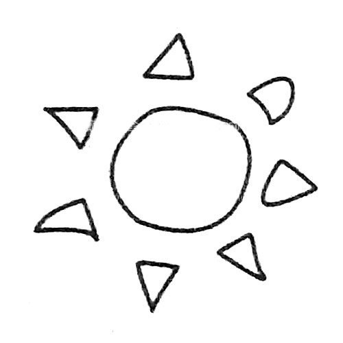 太阳简笔画图片大全