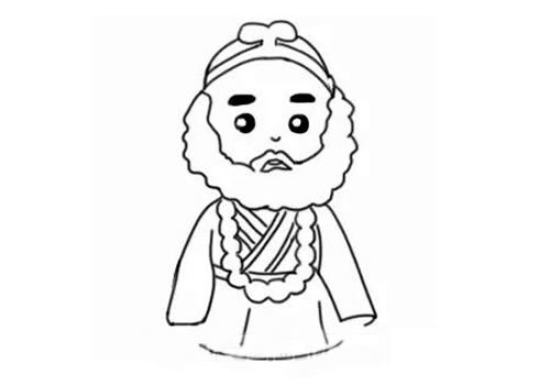 沙僧简笔画的画法步骤图片