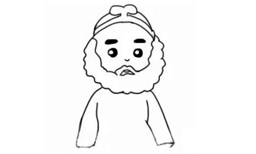 沙僧简笔画的画法步骤图片