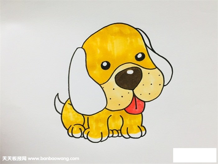 小狗简笔画一步一步教