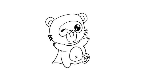 小浣熊简笔画
