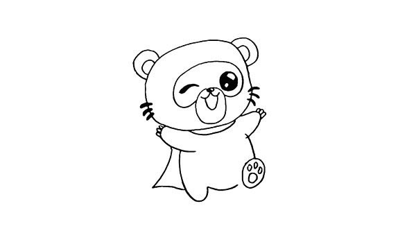 小浣熊简笔画