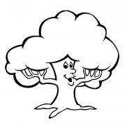 卡通大树简笔画图片