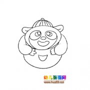 开心的大熊猫简笔画2