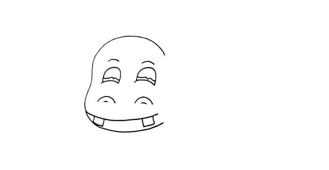 可爱的河马简笔画