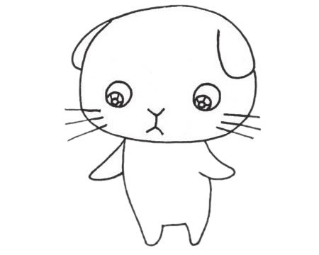 折耳猫简笔画图片