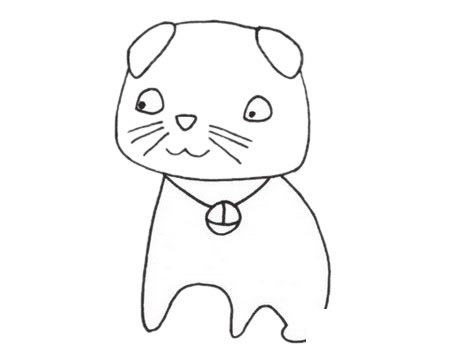 折耳猫简笔画图片