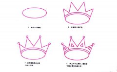 彩色皇冠简笔画画法_怎么画彩色皇冠的简笔画