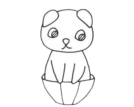 折耳猫简笔画图片