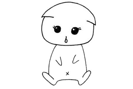 折耳猫简笔画图片