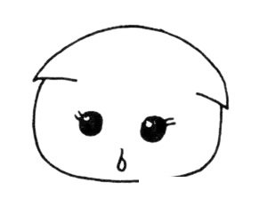 折耳猫简笔画图片