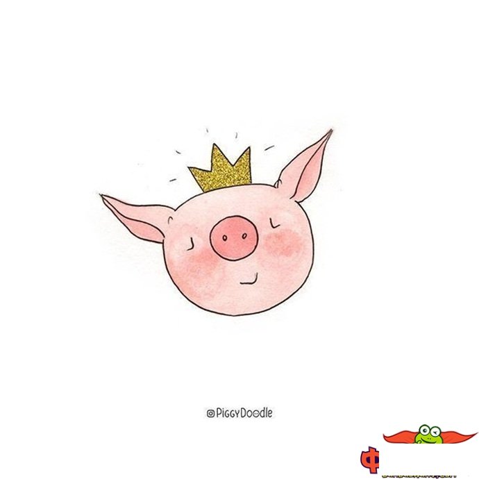 小猪简笔画图片大全，超可爱卡通小猪简笔画