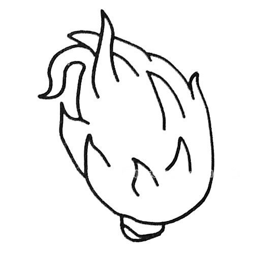 火龙果简笔画图片