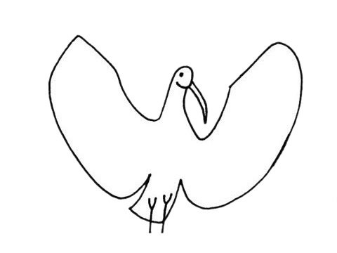 朱鹮简笔画图片