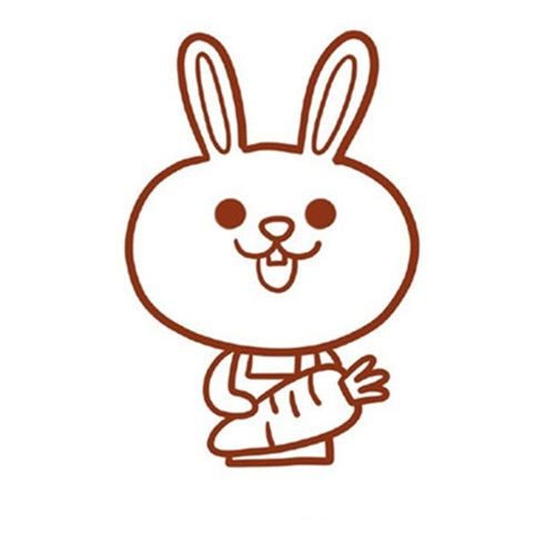 可爱的卡通兔子简笔画图片