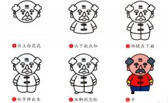 爷爷简笔画画法_怎么画爷爷的简笔画