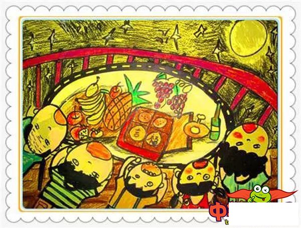 漂亮的中秋节儿童画大全,中秋节的画简单又漂亮