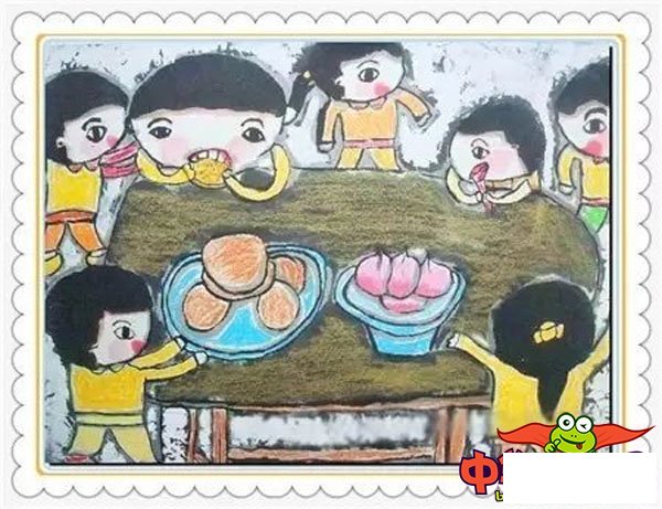 漂亮的中秋节儿童画大全,中秋节的画简单又漂亮