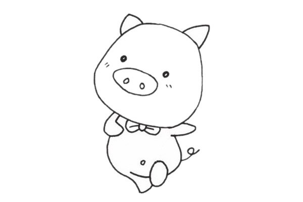 可爱的小猪简笔画图片