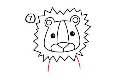 简笔画狮子的画法步骤图片