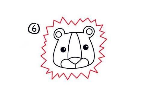 简笔画狮子的画法步骤图片