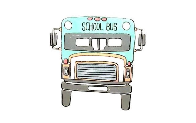 校车简笔画