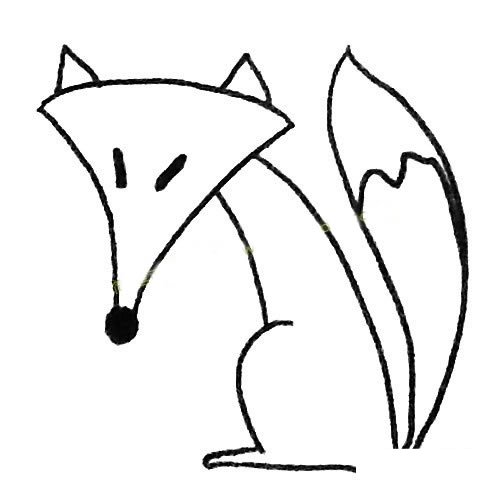 狐狸的画法简笔画步骤教程