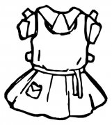 女孩衣服物品简笔画步骤图片大全