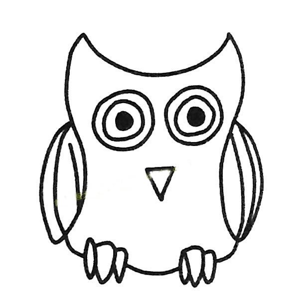 猫头鹰简笔画图片