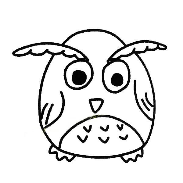 猫头鹰简笔画图片