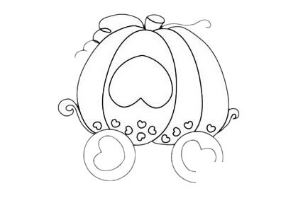 南瓜车简笔画图片