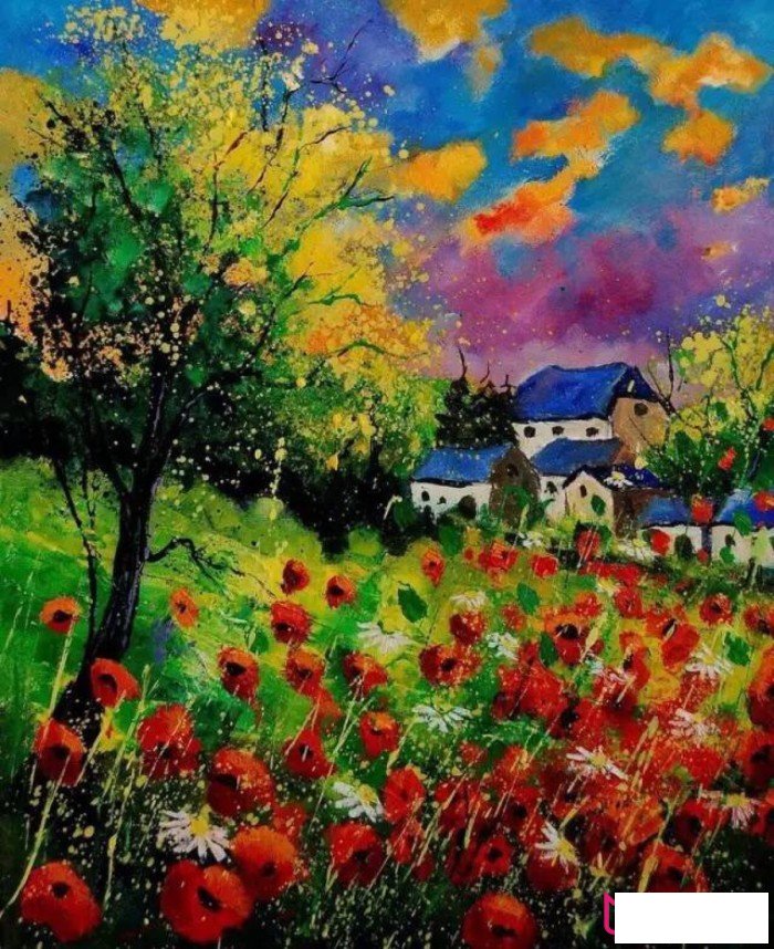 漂亮的风景儿童画