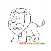 凶恶的狮子【简笔画】5