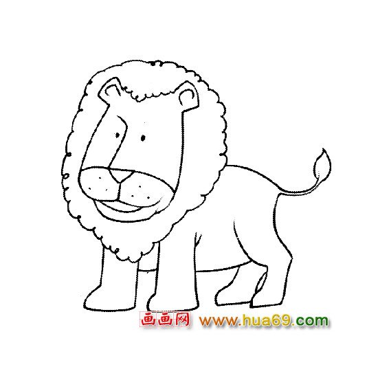 凶恶的狮子【简笔画】5