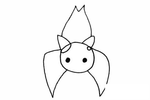 蝙蝠简笔画图片大全作品三