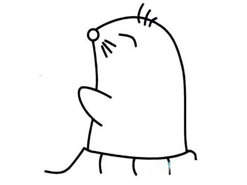 鼹鼠简笔画图片