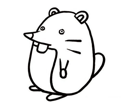鼹鼠简笔画图片