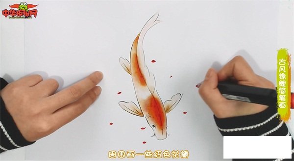 古风锦鲤简笔画