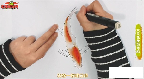 古风锦鲤简笔画
