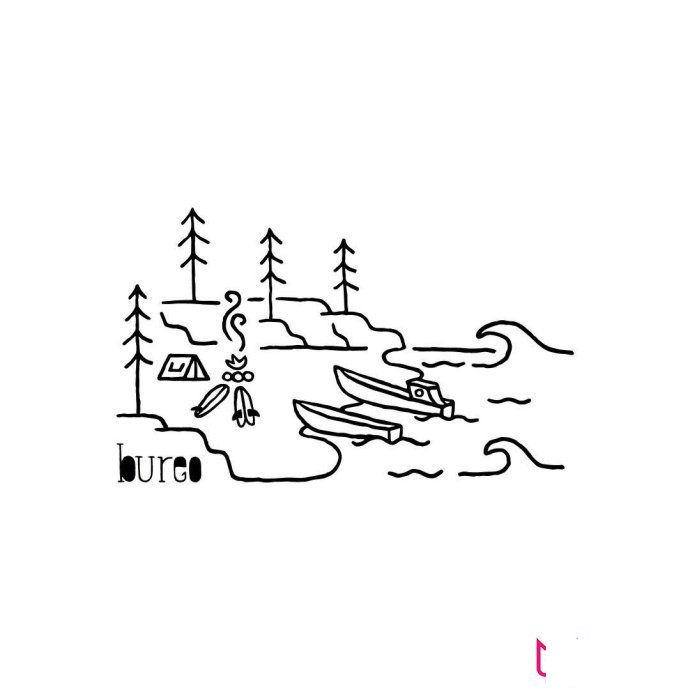 简约的风景简笔画图片，一路的风景