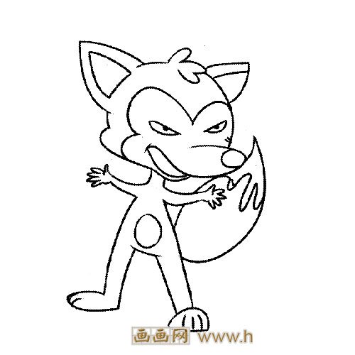 狡猾的狐狸简笔画4