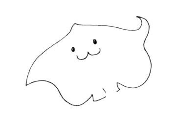 蝙蝠鱼简笔画图片